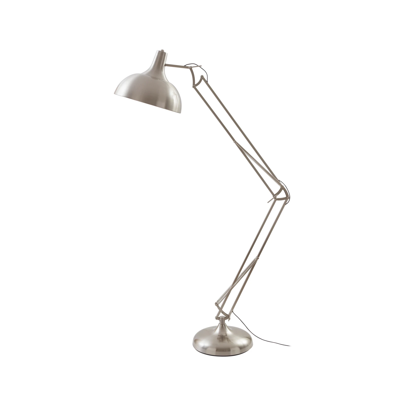 Lindby φωτιστικό δαπέδου Leia, ασημί, μεταλλικό, 180cm, περιστρεφόμενο, E27