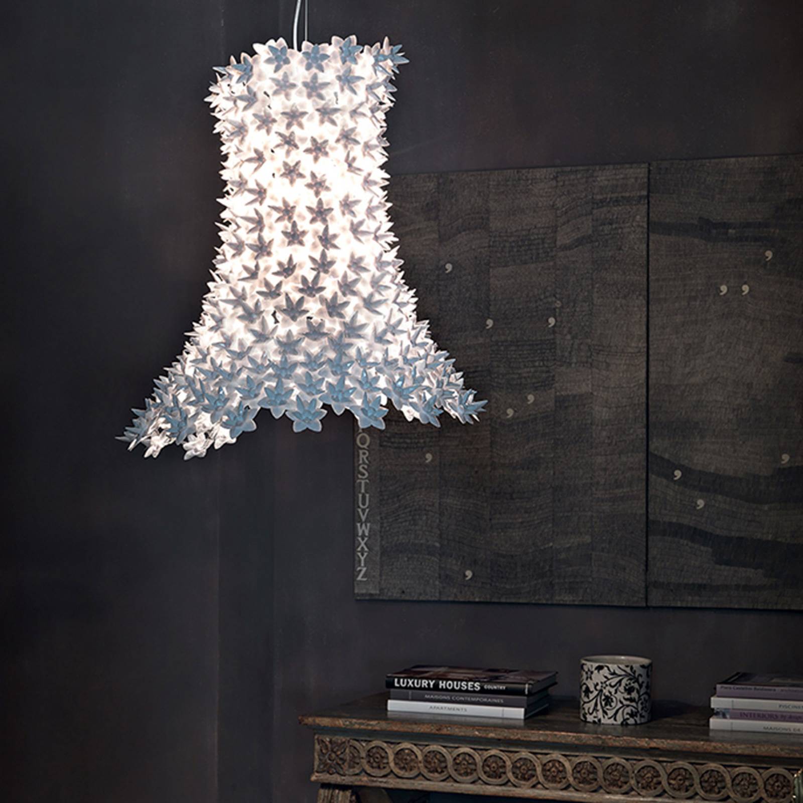 Kartell Bloom żyrandol LED G9, podłużny, biały