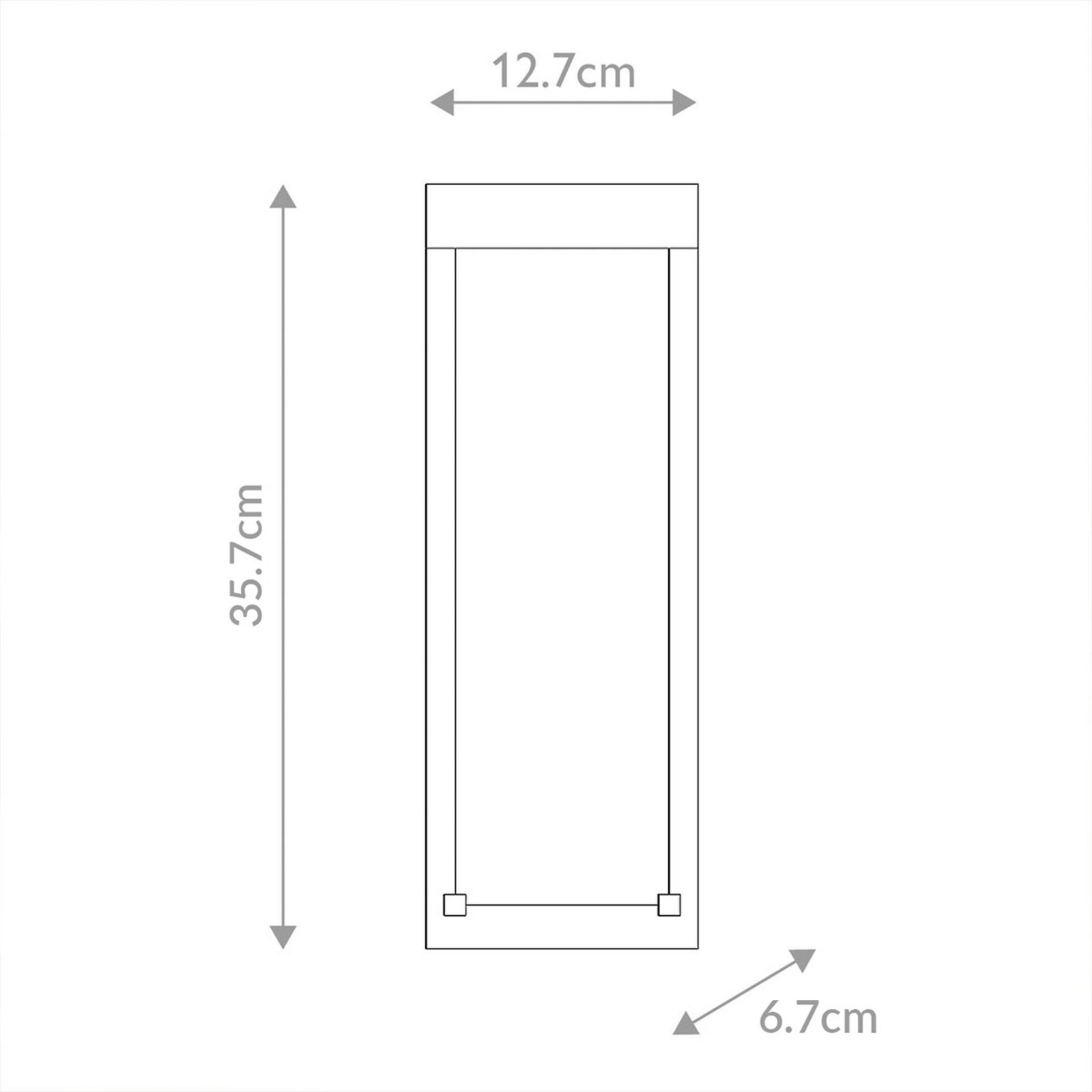 LED-Außenwandleuchte KABO, schwarz, Höhe 36 cm, Metall, IP44