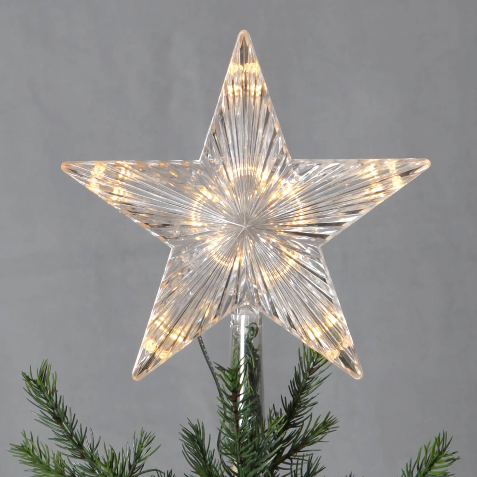 Image of STAR TRADING Stella LED Topsy in plastica per albero di Natale