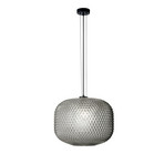 Hängelampe Ashford, rauchgrau, Ø 40 cm, Glas