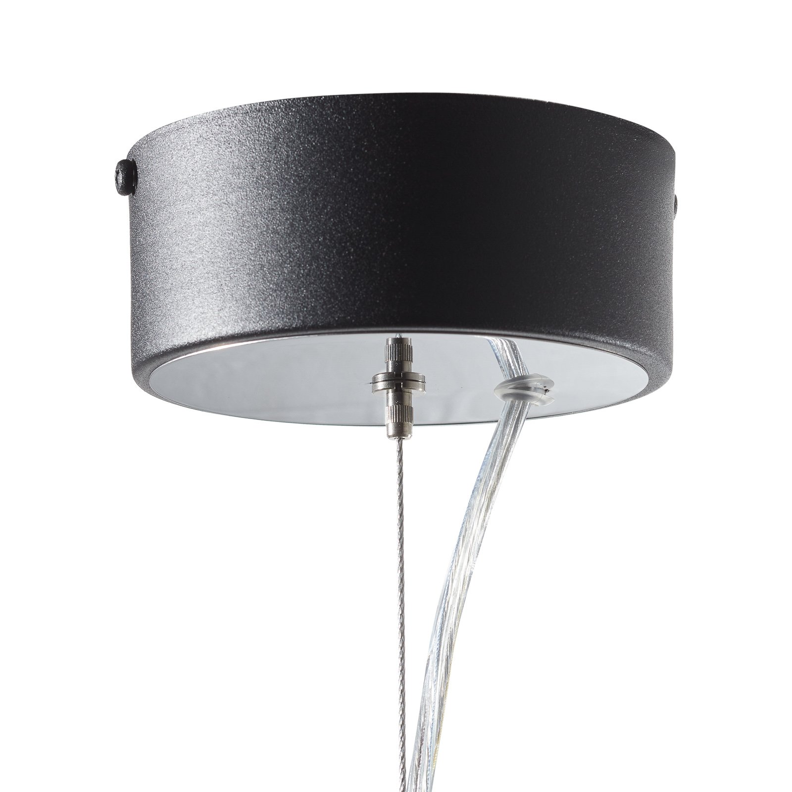Lampa wisząca Vento, czarna, Ø 60 cm, metal, E27