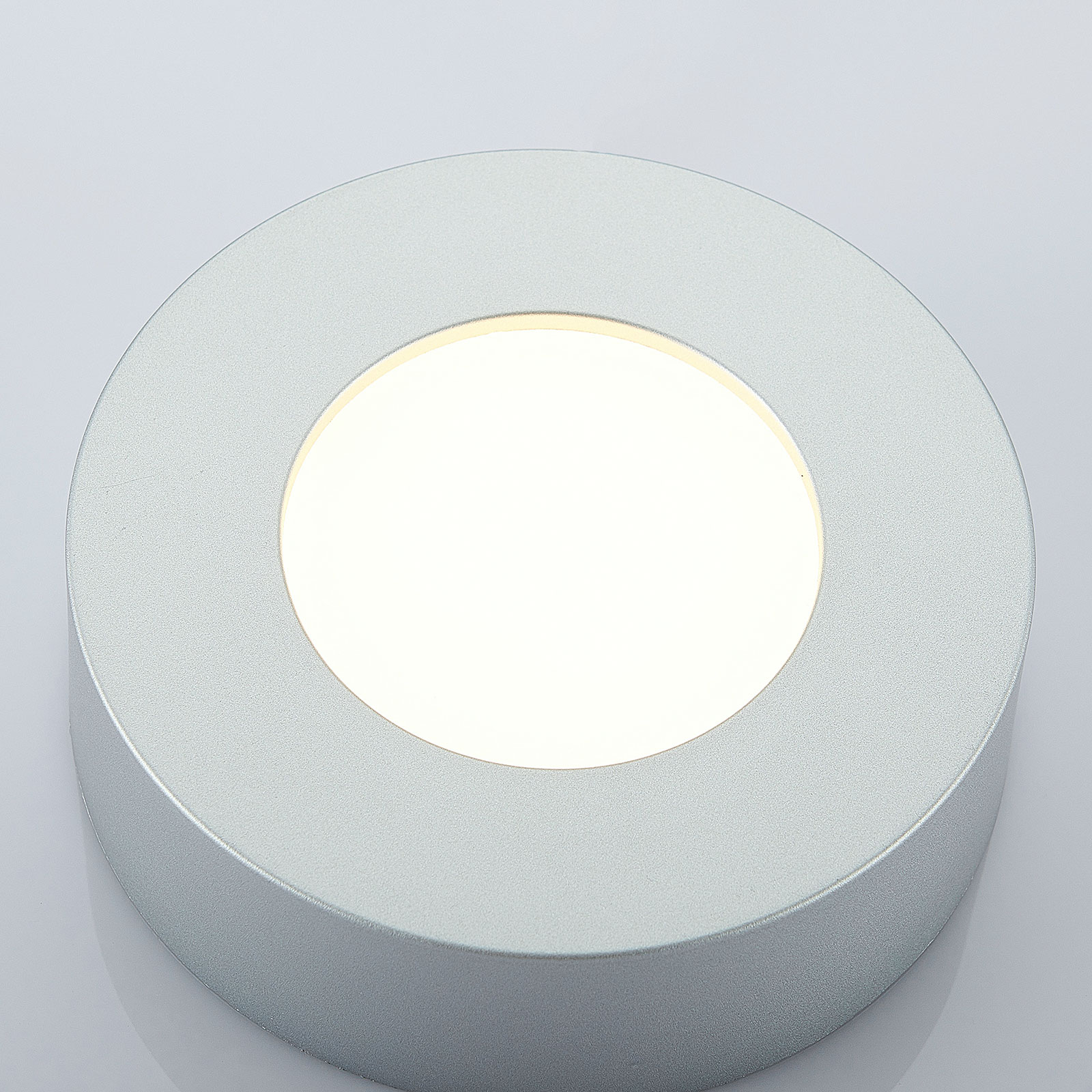 LED-Deckenlampe Marlo silber 3000K rund 12,8cm