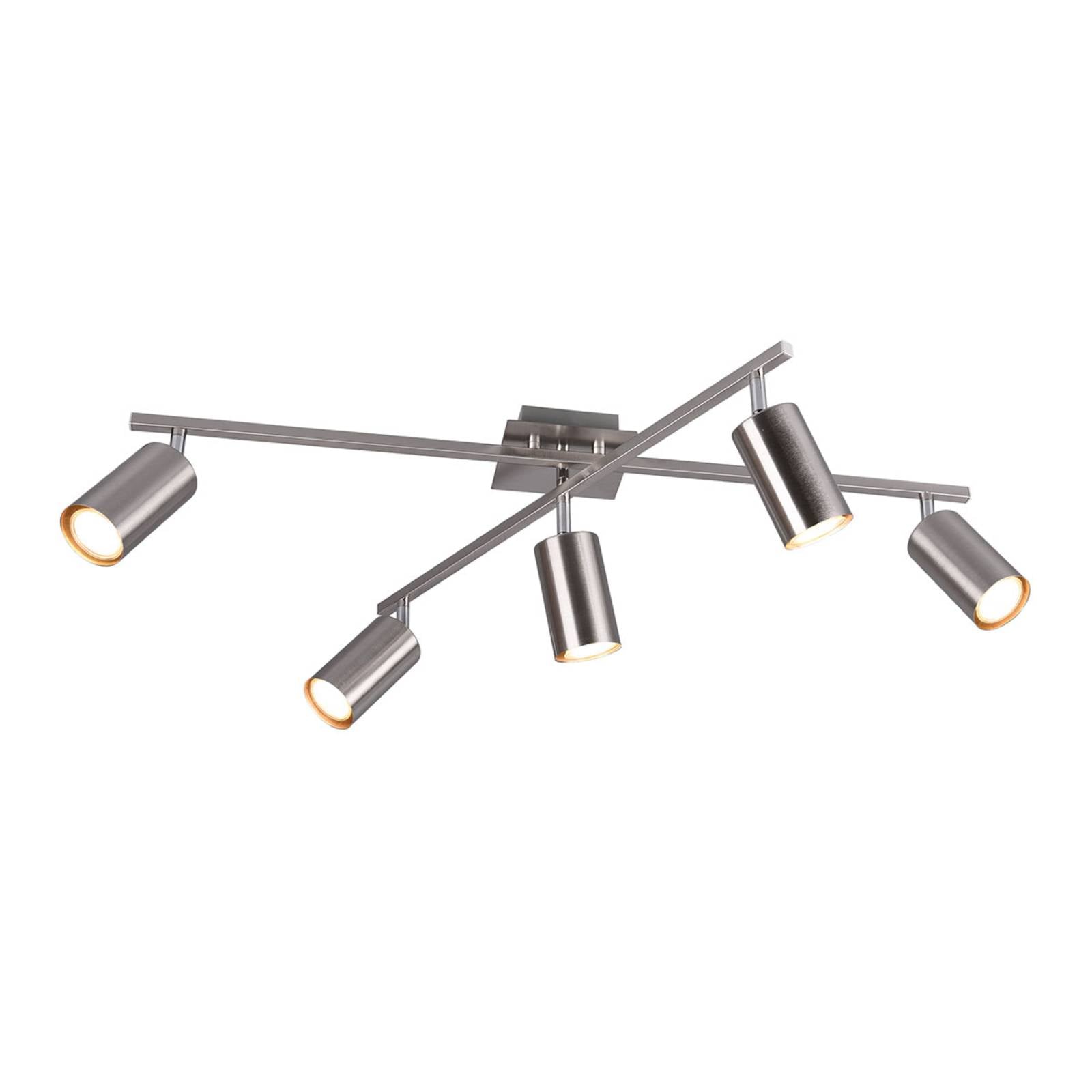 Deckenstrahler Marley nickel matt 5-flammig