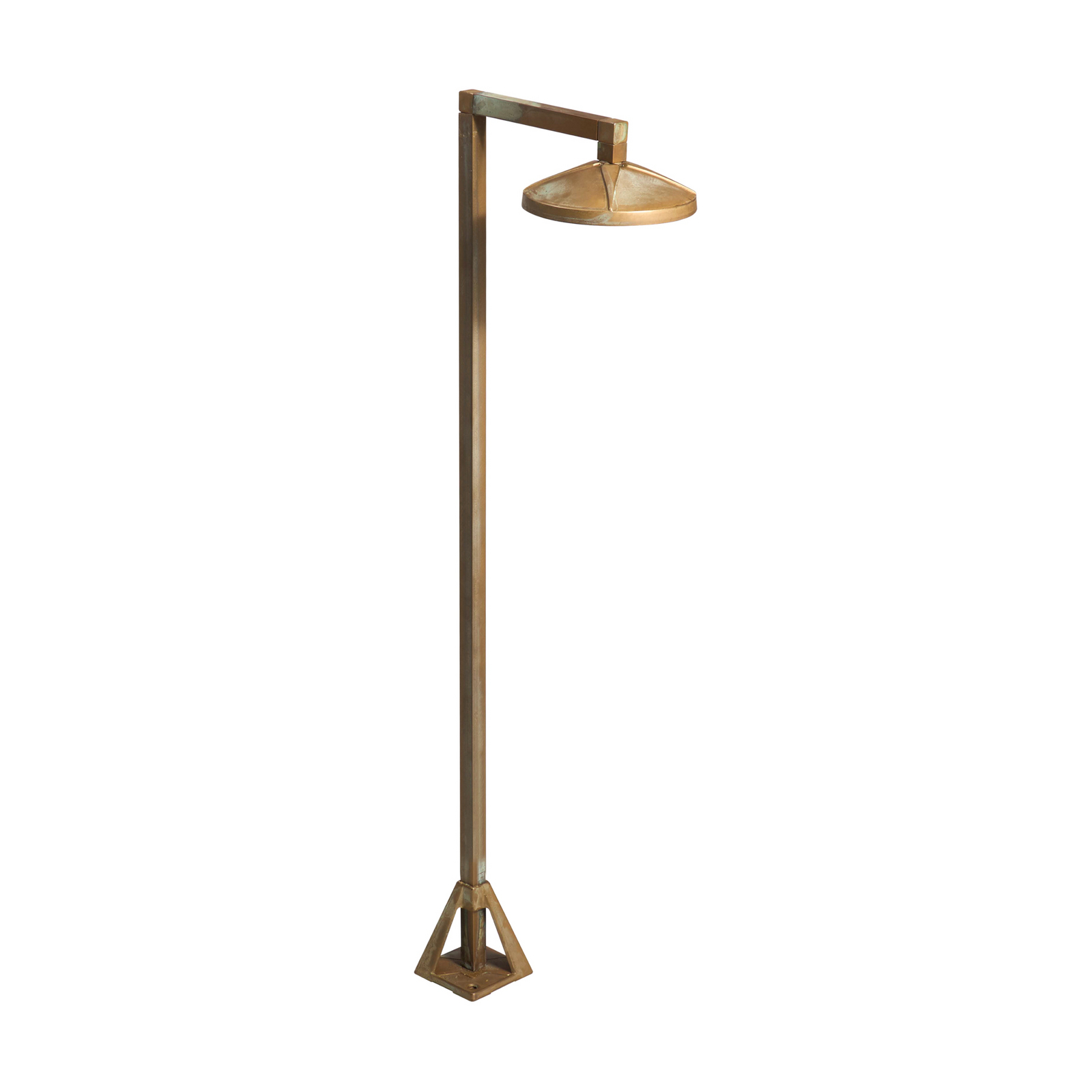 LED-Wegeleuchte Aura Disk, 80 cm x 19,5 cm, messing antik