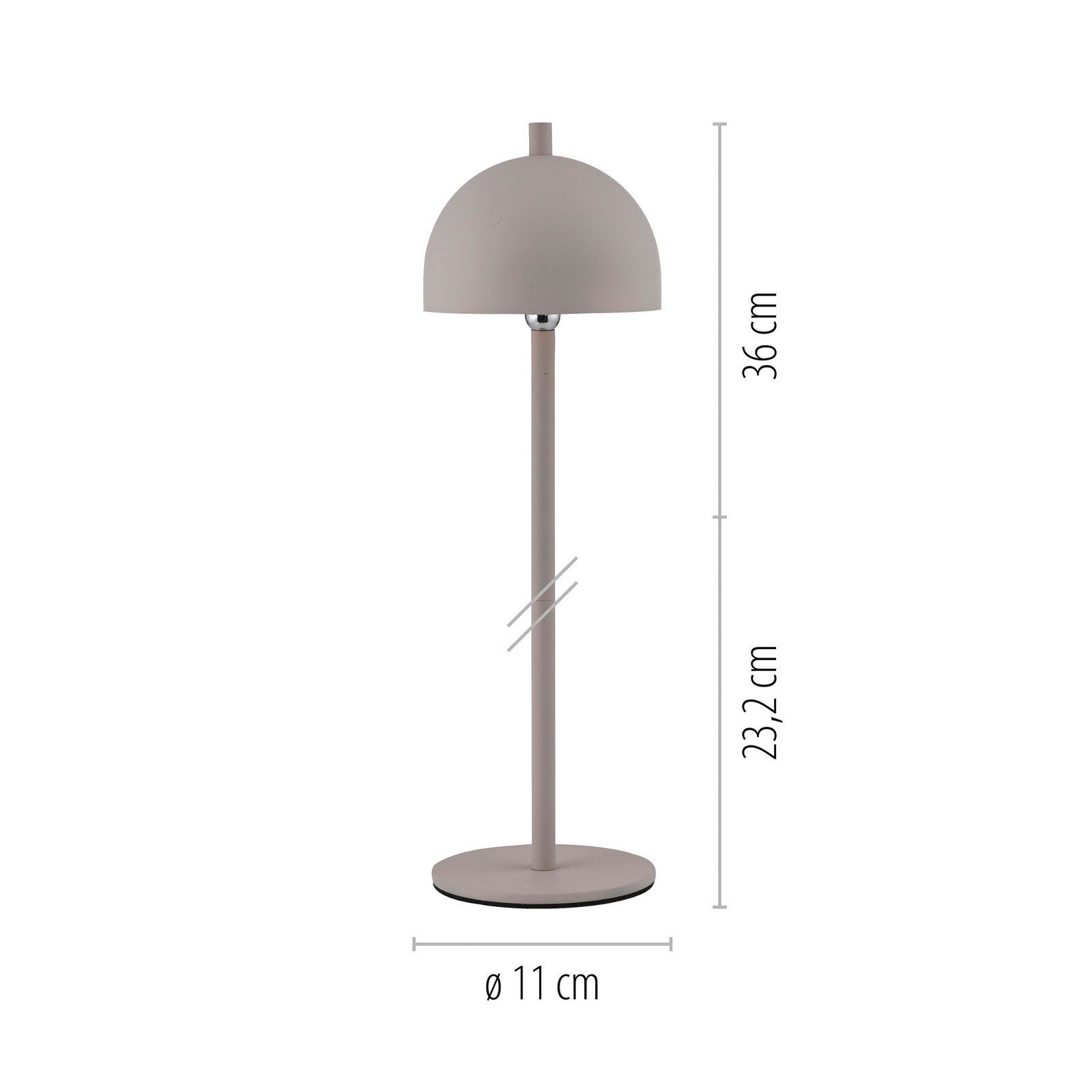 SCHÖNER WOHNEN LED-Akku-Tischlampe Bellies, Sandbrise, IP54 SCHÖNER WOHNEN LED-Akku-Tischlampe Bellies, Sandbrise, IP54