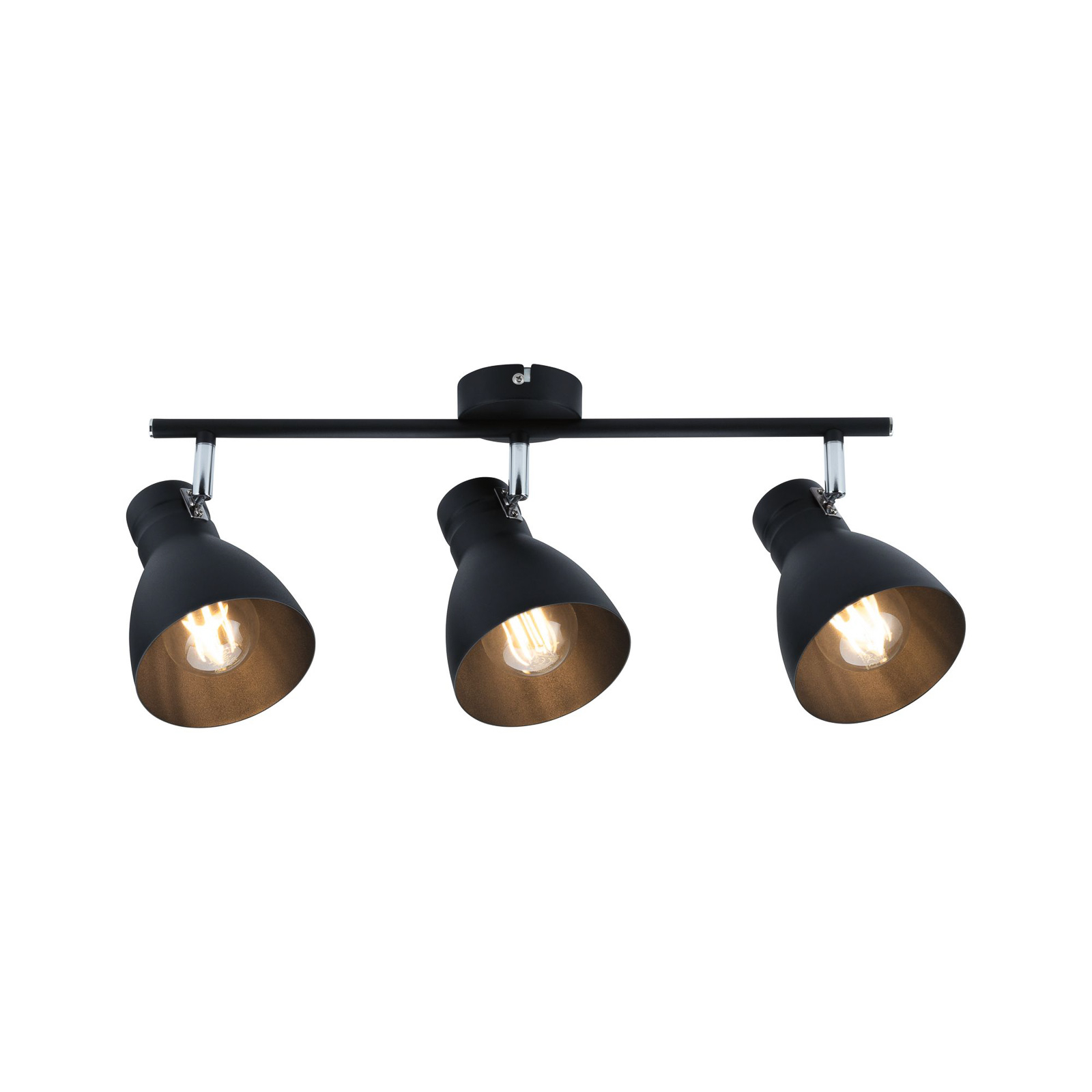 Paulmann Davy plafondlamp, zwart, 3-lamps