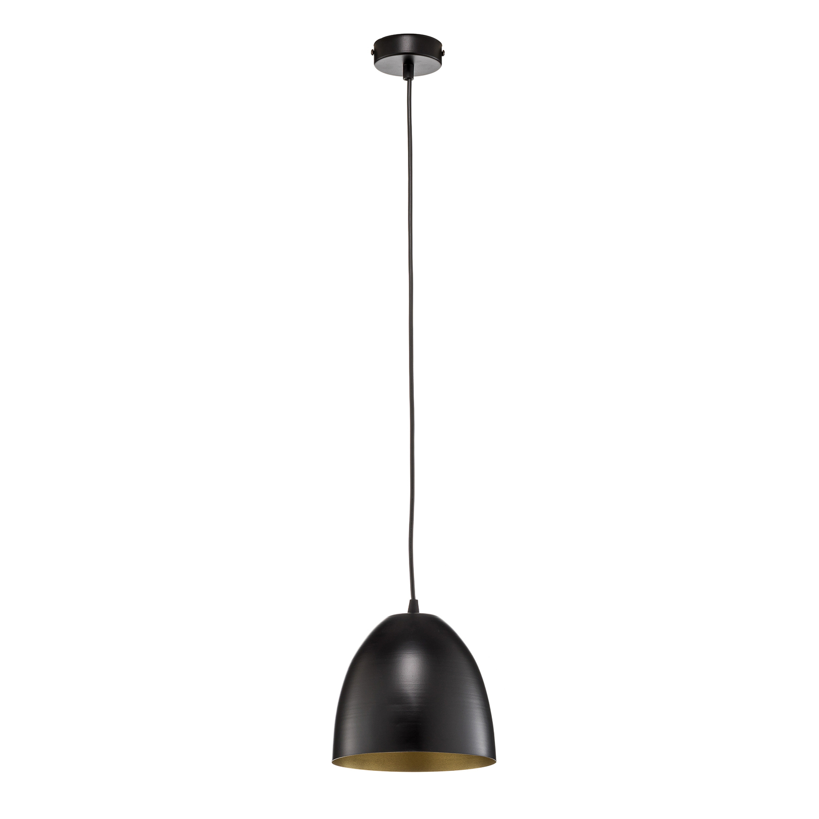 Hanglamp Lenox, 1-lamp, zwart/goud