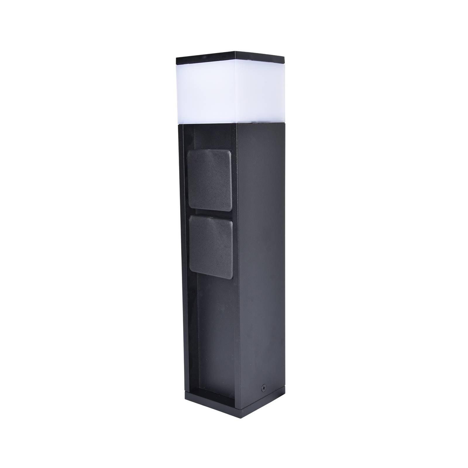 Smarte LED Wegeleuchte inkl Steckdose Mains in Schwarz 11W - black