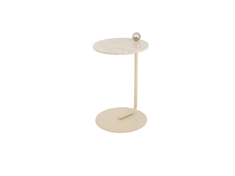 AYTM - Castellum Sidobord Ø40xH60 Ljus Sand/Travertine