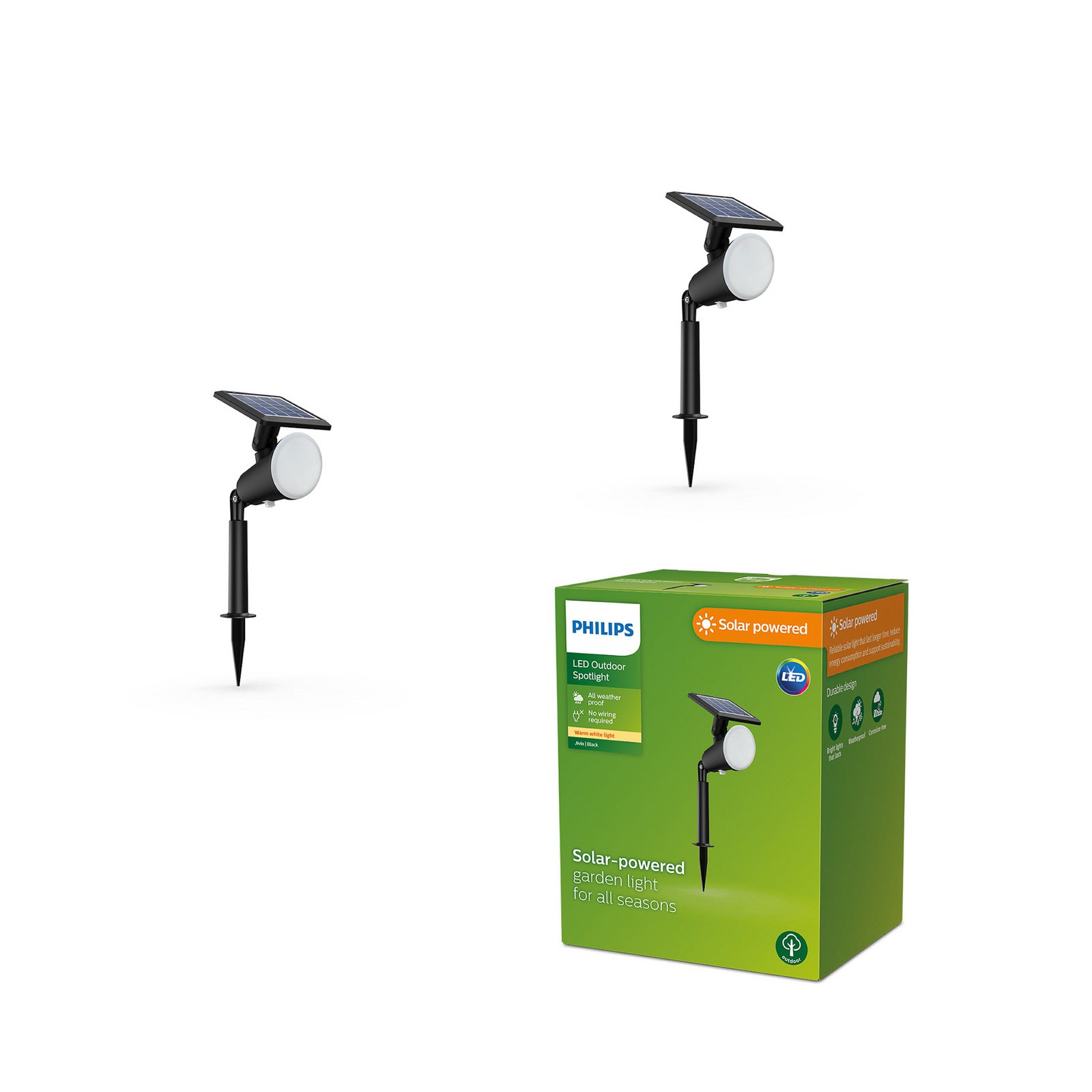 Philips LED ground spike light Jivix, pack of 2