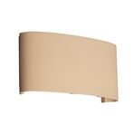 LED-Außenwandlampe Berlin, sandfarben, Breite 17 cm, Metall