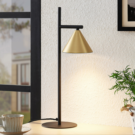 Lucande Kartio bordlampe messing