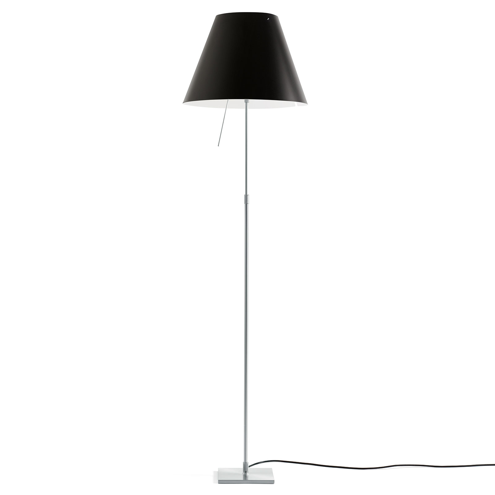 Luceplan Costanza podna svjetiljka D13ti, aluminij/crna