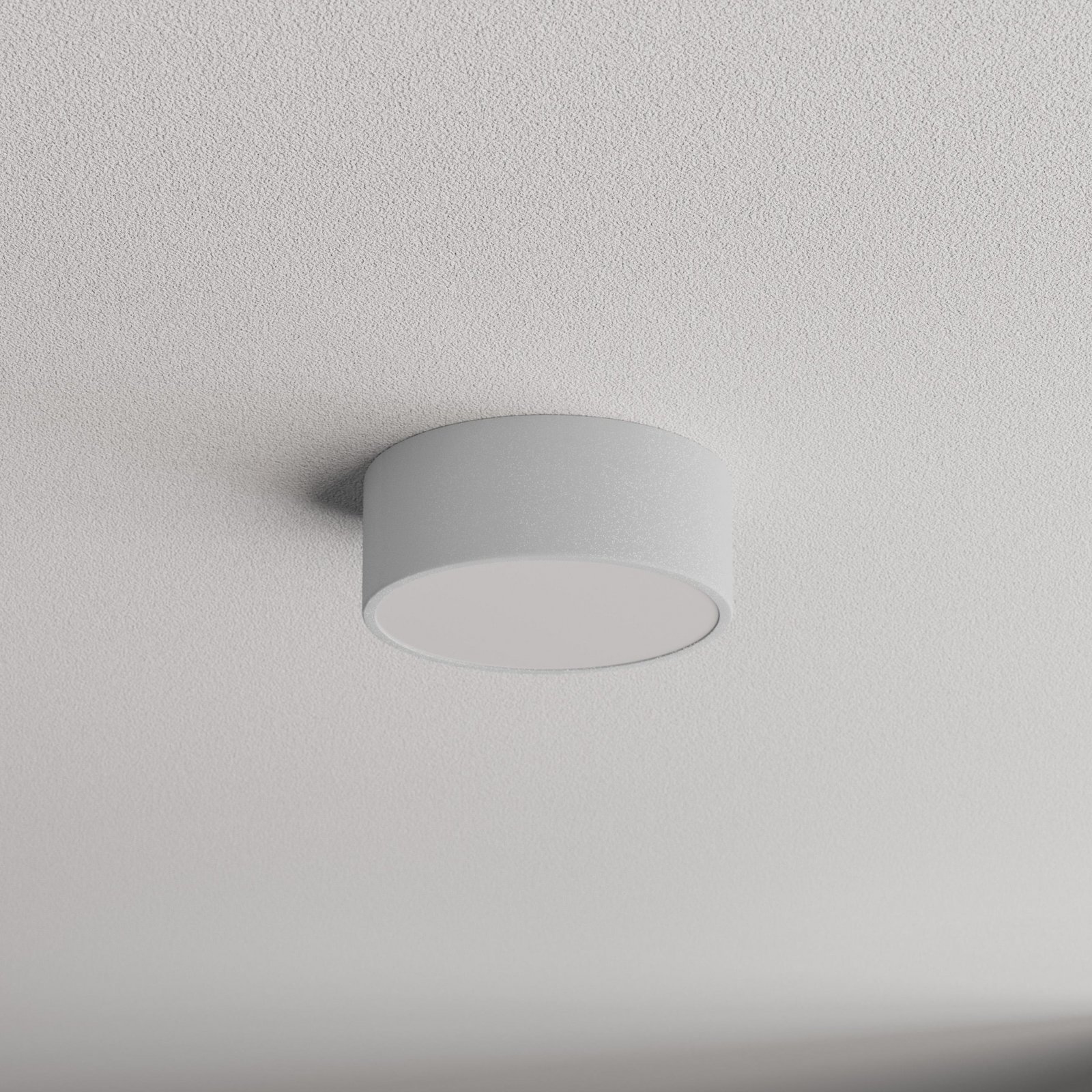 Deckenlampe Cleo 200, grau, Sensor, IP54, Ø 20 cm, Metall