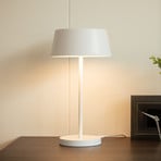 Lindby Milica candeeiro de mesa LED, branco, regulável