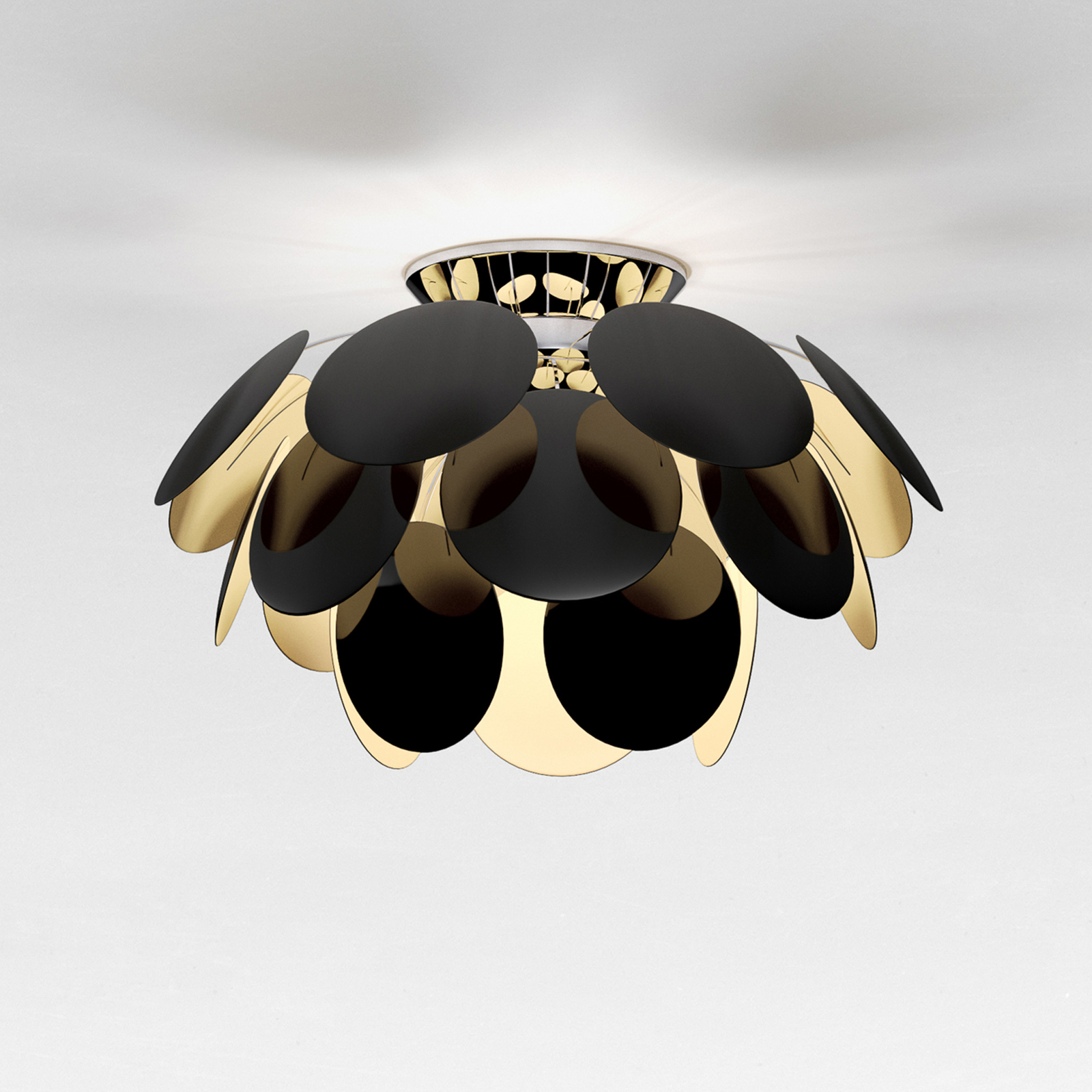 MARSET Discocó plafondlamp Ø 68 cm zwart/goud