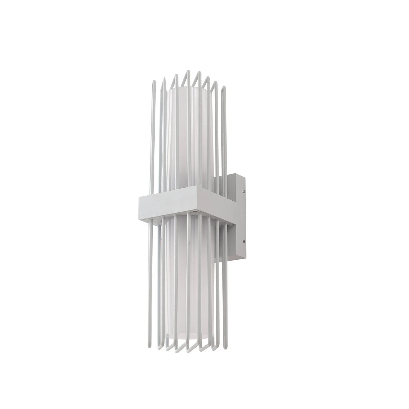 Applique d'extérieur Lucande Chandan, 42 cm, blanche, métal, IP54