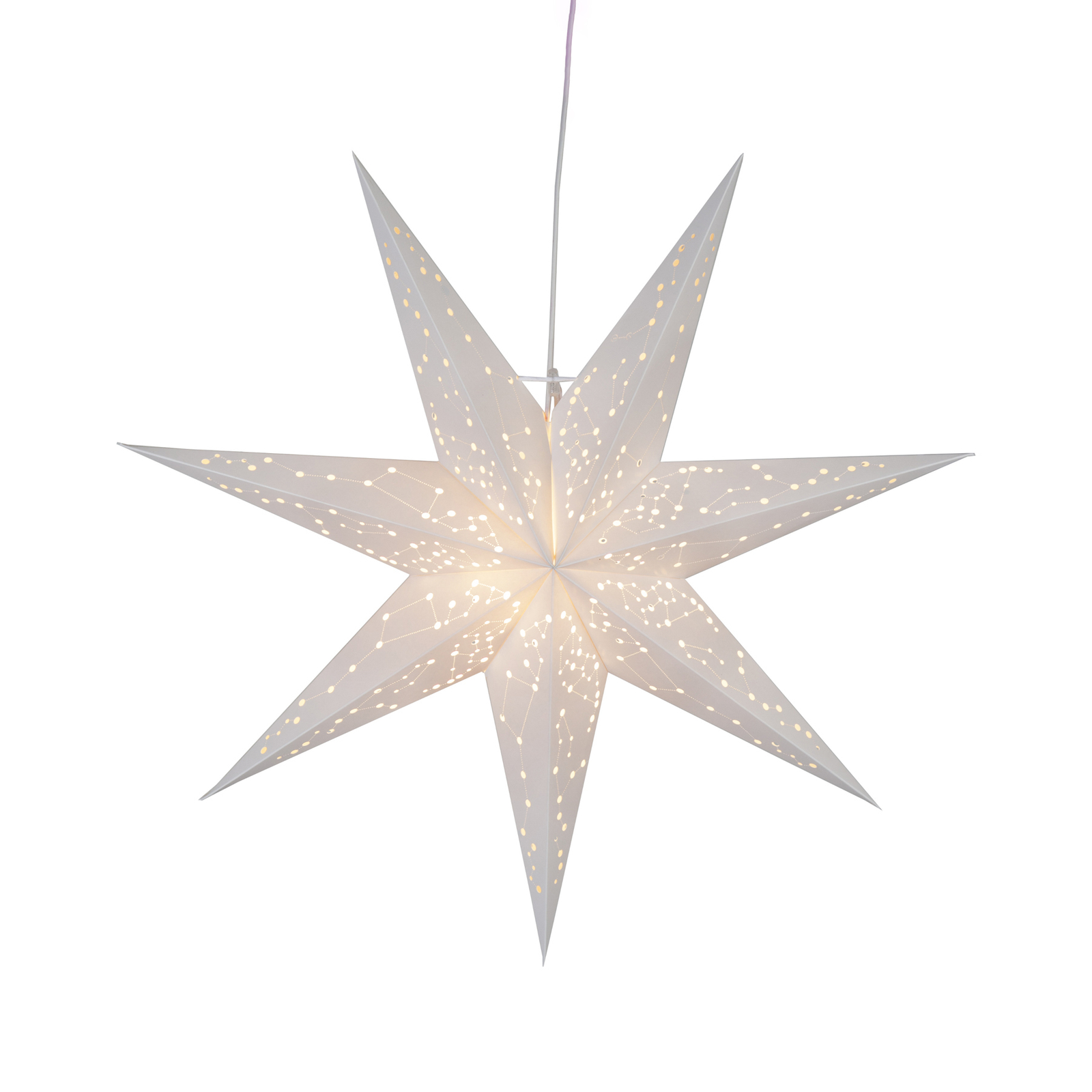Deco csillag Galaxy papírból, fehér Ø 60 cm