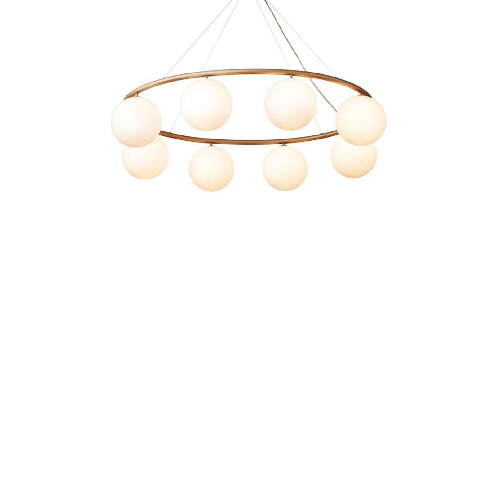 Miira 8 Oval Candelabru Brass/Opal - Nuura