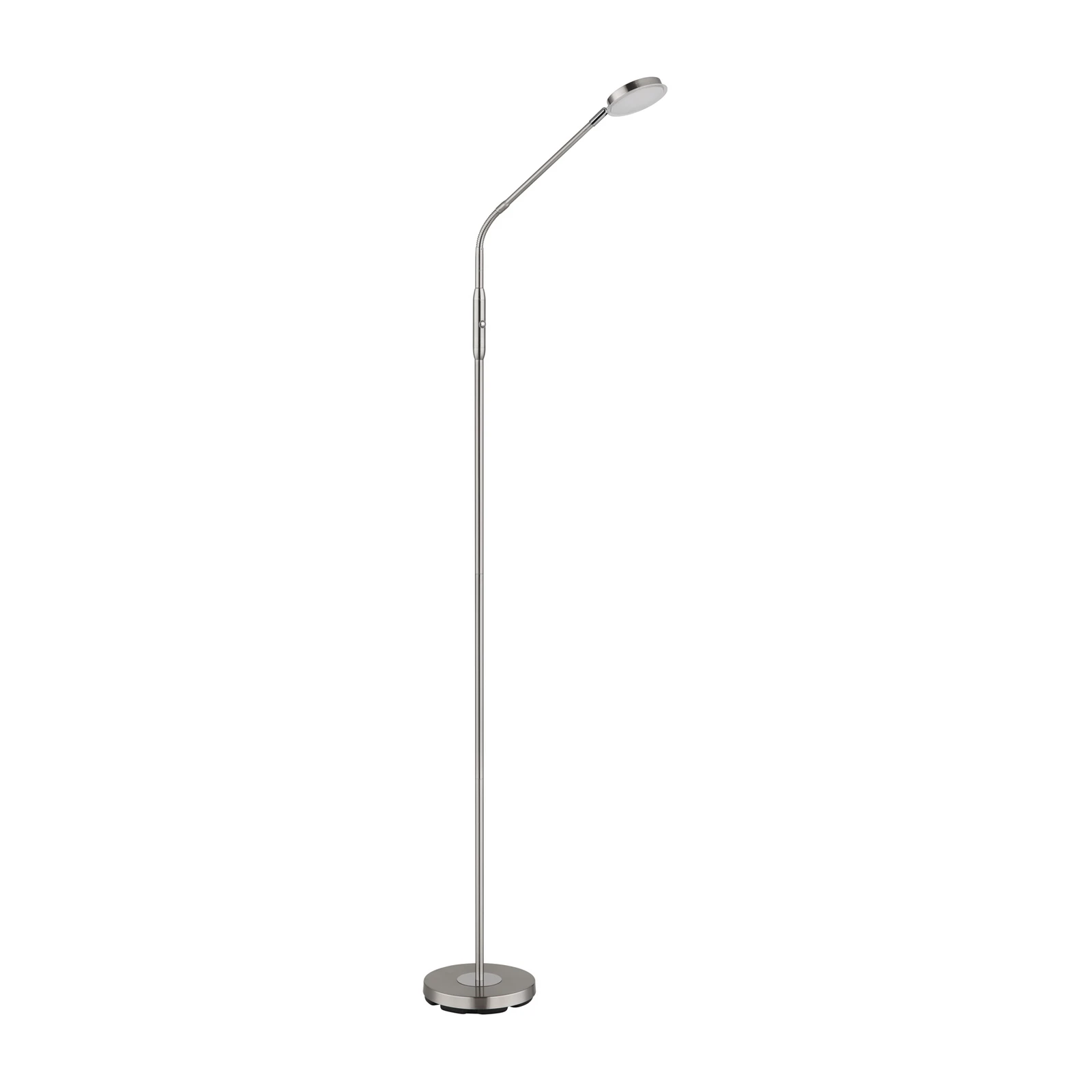 Lampadaire LED Silvio, couleur nickel, CCT, à intensité variable, 173 cm
