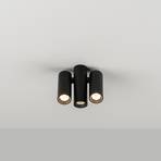 Milan Haul plafonnier LED à trois lampes, noir