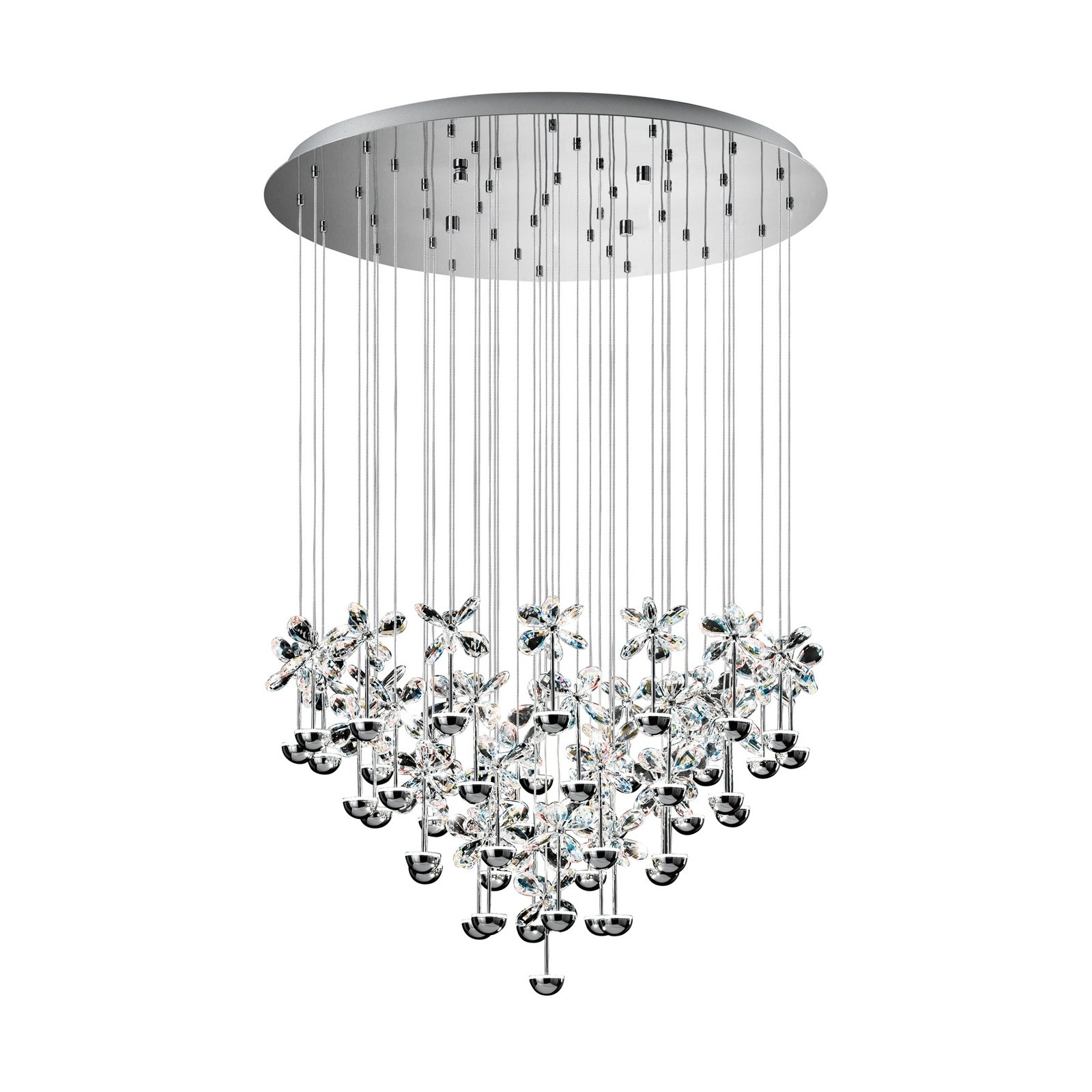 EGLO Stars Of Light LED-Hängeleuchte Pianopoli chrom Ø 78 cm