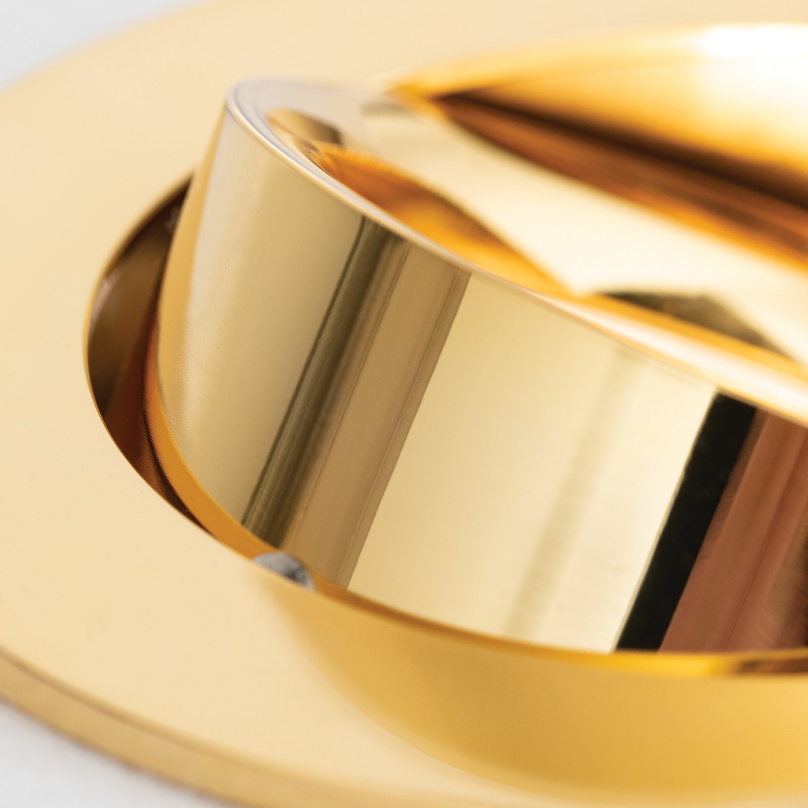Choice recessed spotlight aluminium pivotable gold