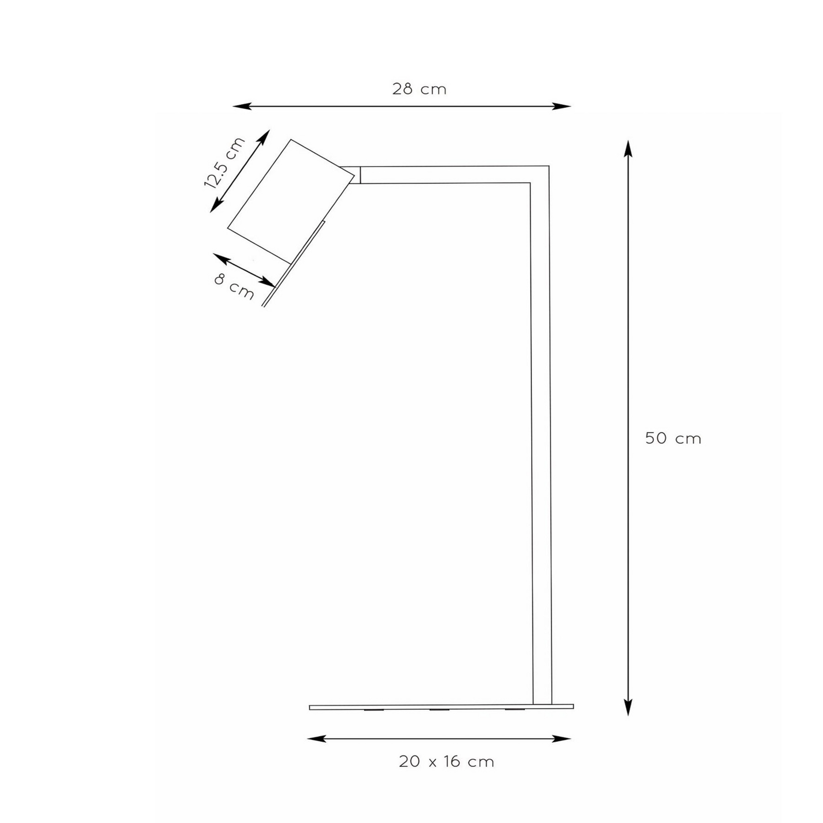 Galda lampa Lesley, pelēkbrūna, augstums 50 cm, metāls
