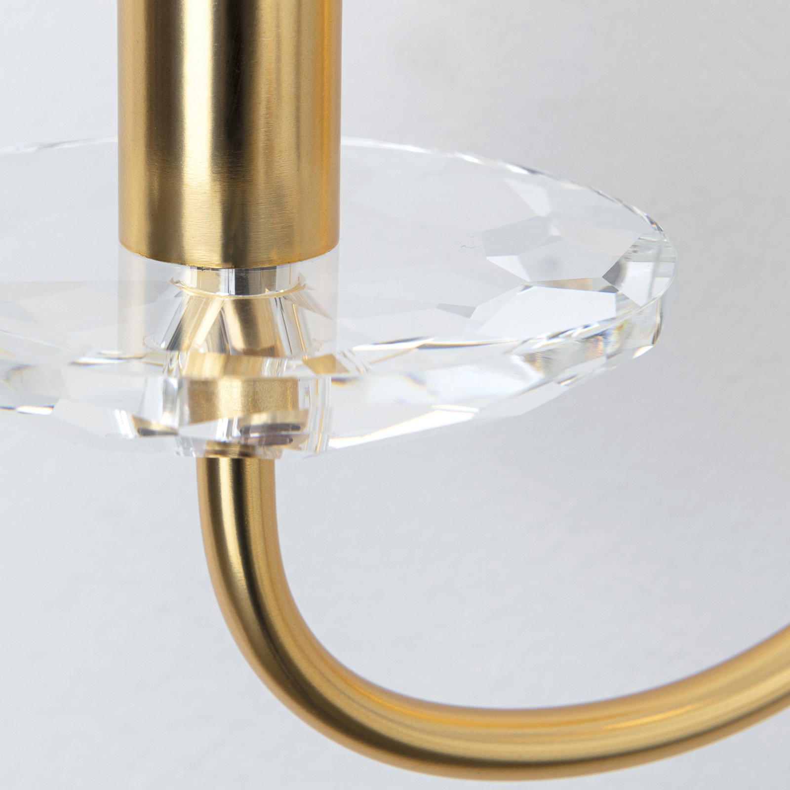 Ariane wall lamp, gold-coloured, width 37.5 cm, crystal