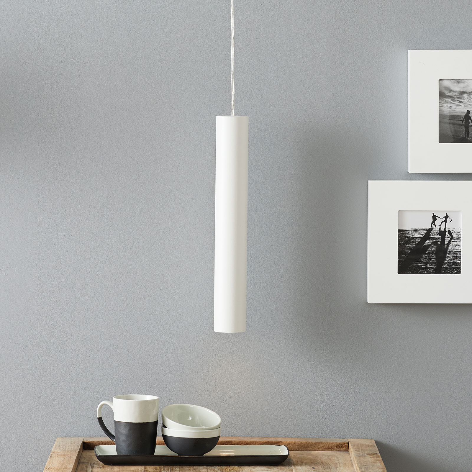 Lucande Luana sospensione 40 cm bianco