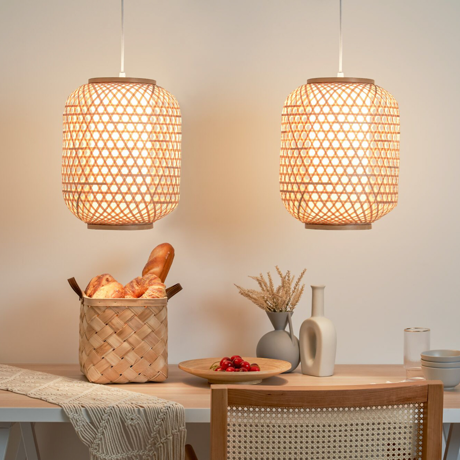 Pauleen Woody Delight hanging light made of bamboo