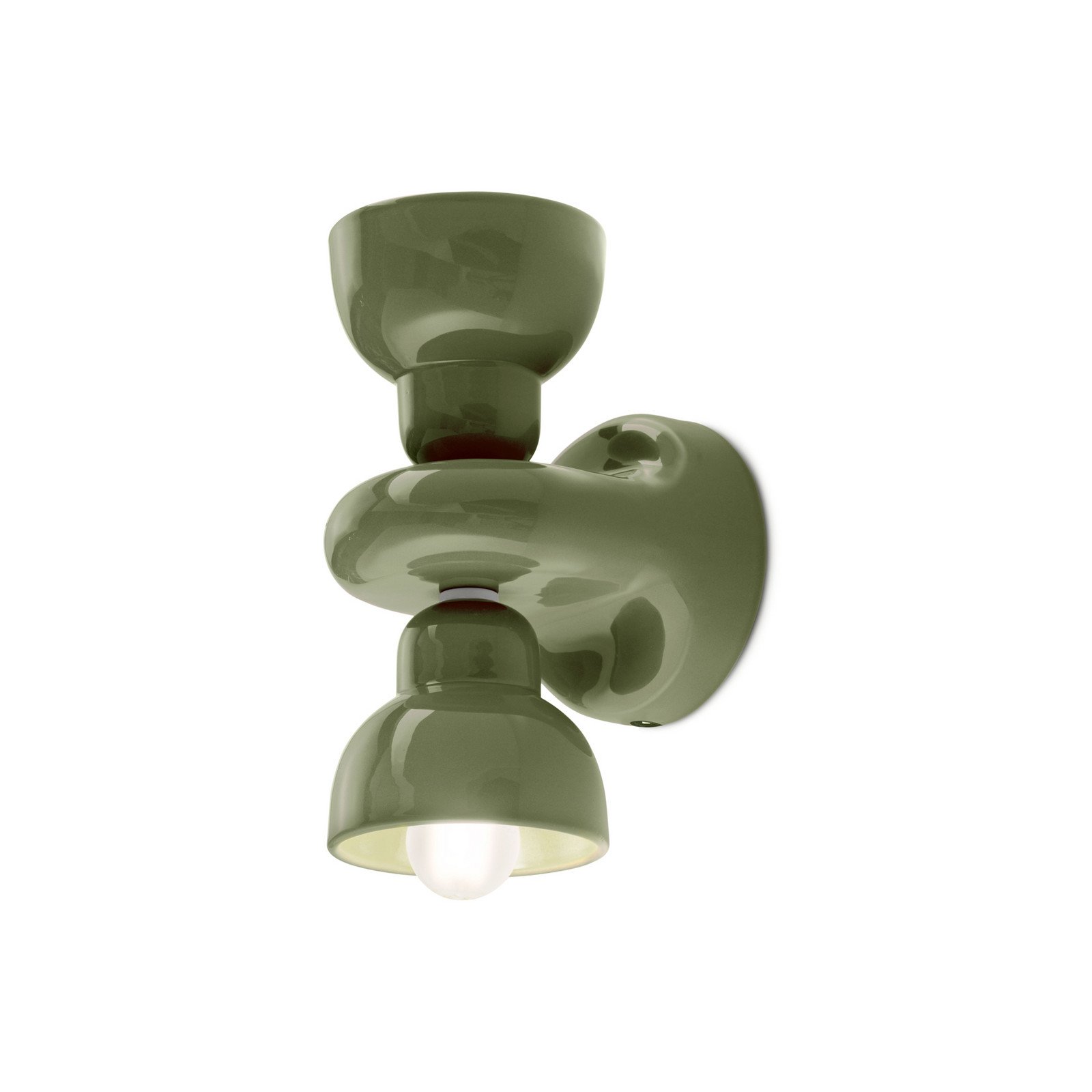 Aplică Berimbau verde salvie 2 lumini