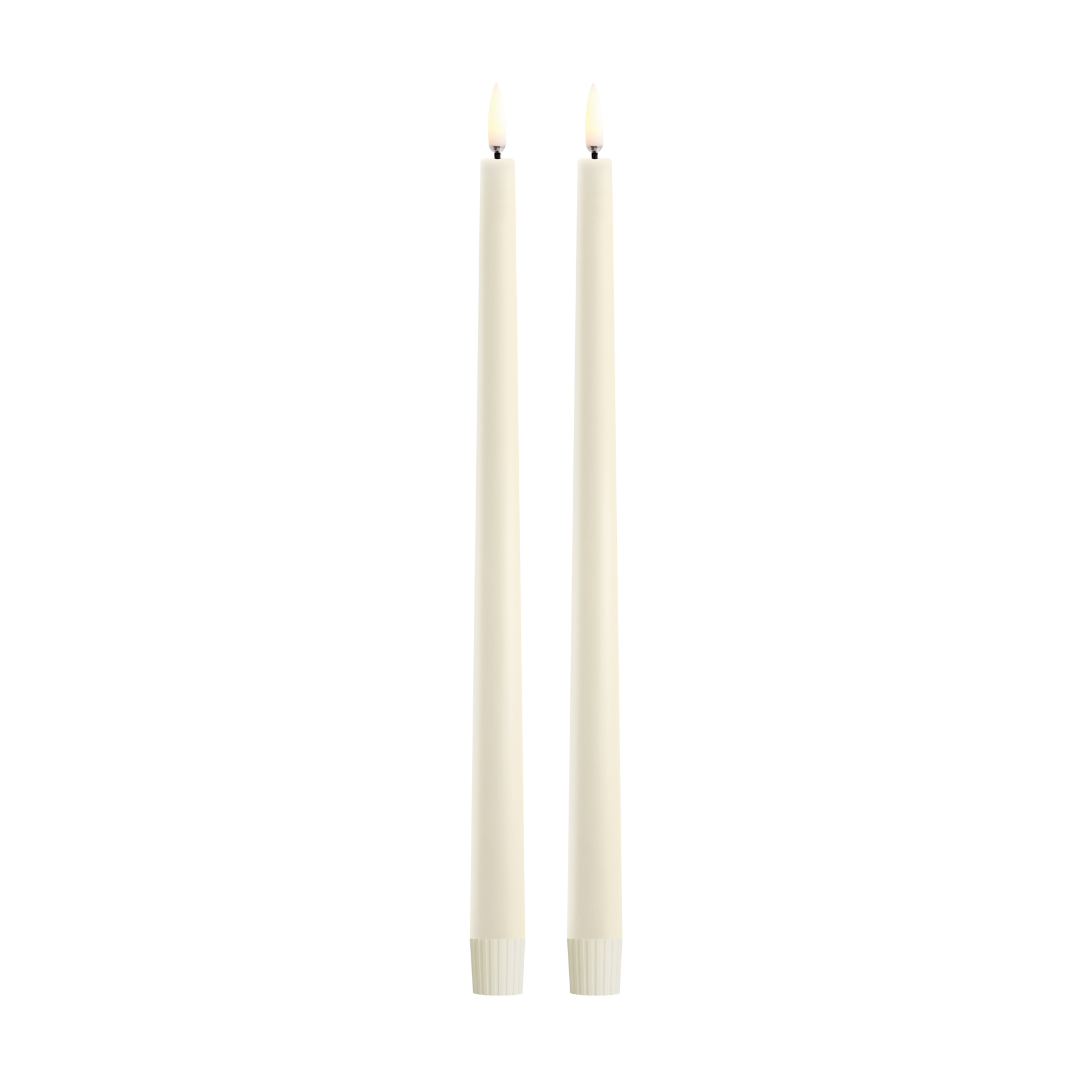 TAPER LED-stearinlys, 2 stk., elfenben, høyde 32 cm - Uyuni Lighting