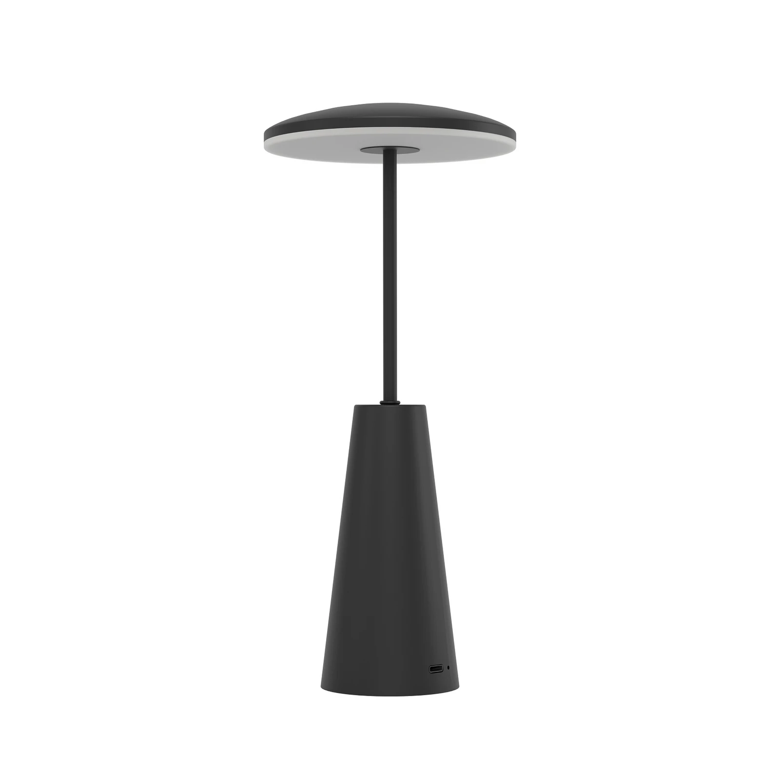 Piccola LED-acculamp, zwart, hoogte 28 cm, metaal, IP54