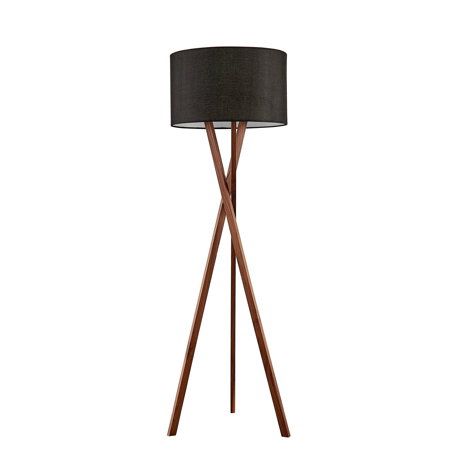 Auriane Lámpara de Pie Black/Walnut - Lucande
