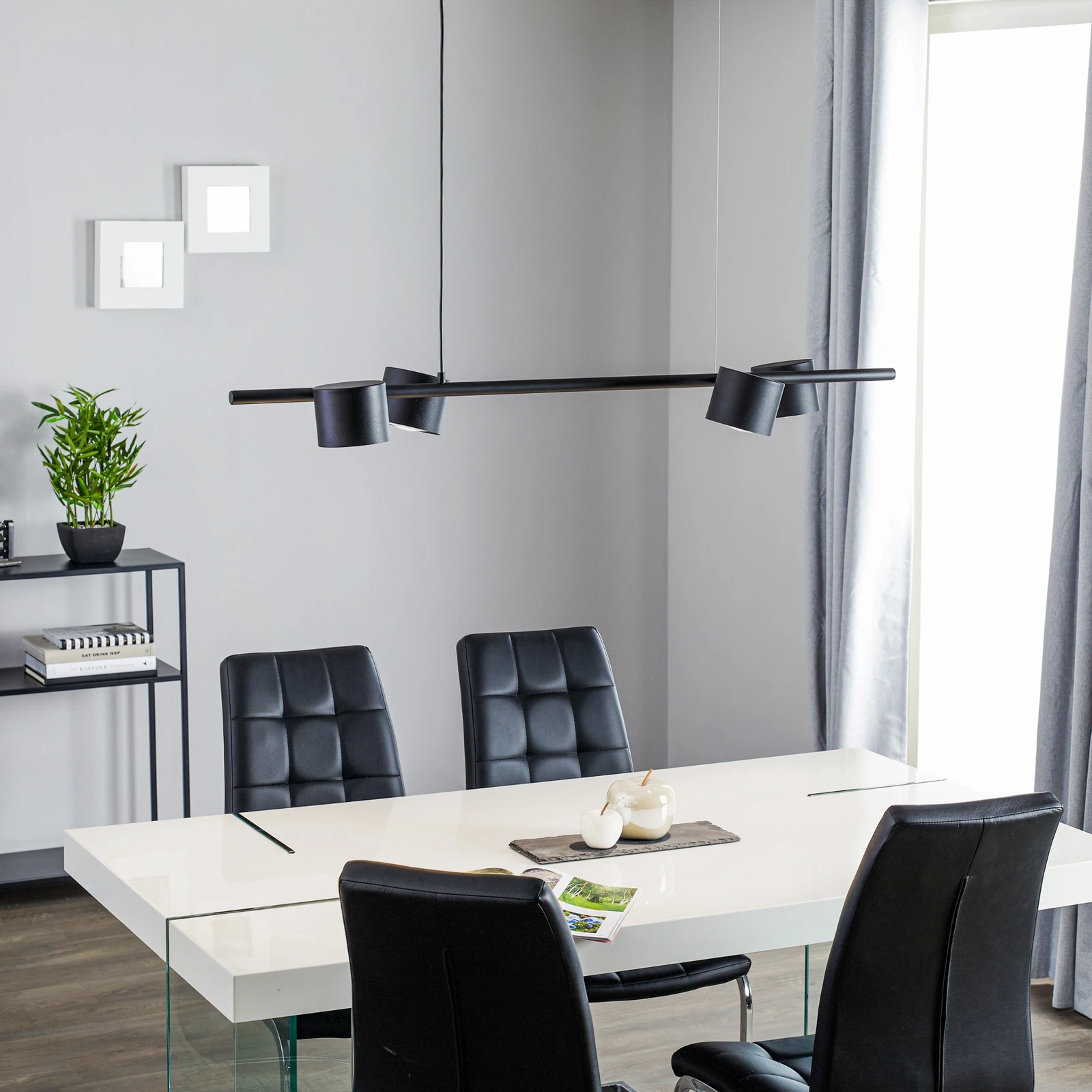 Lampa wisząca 1047, 4-punktowa, czarna | Lampy.pl