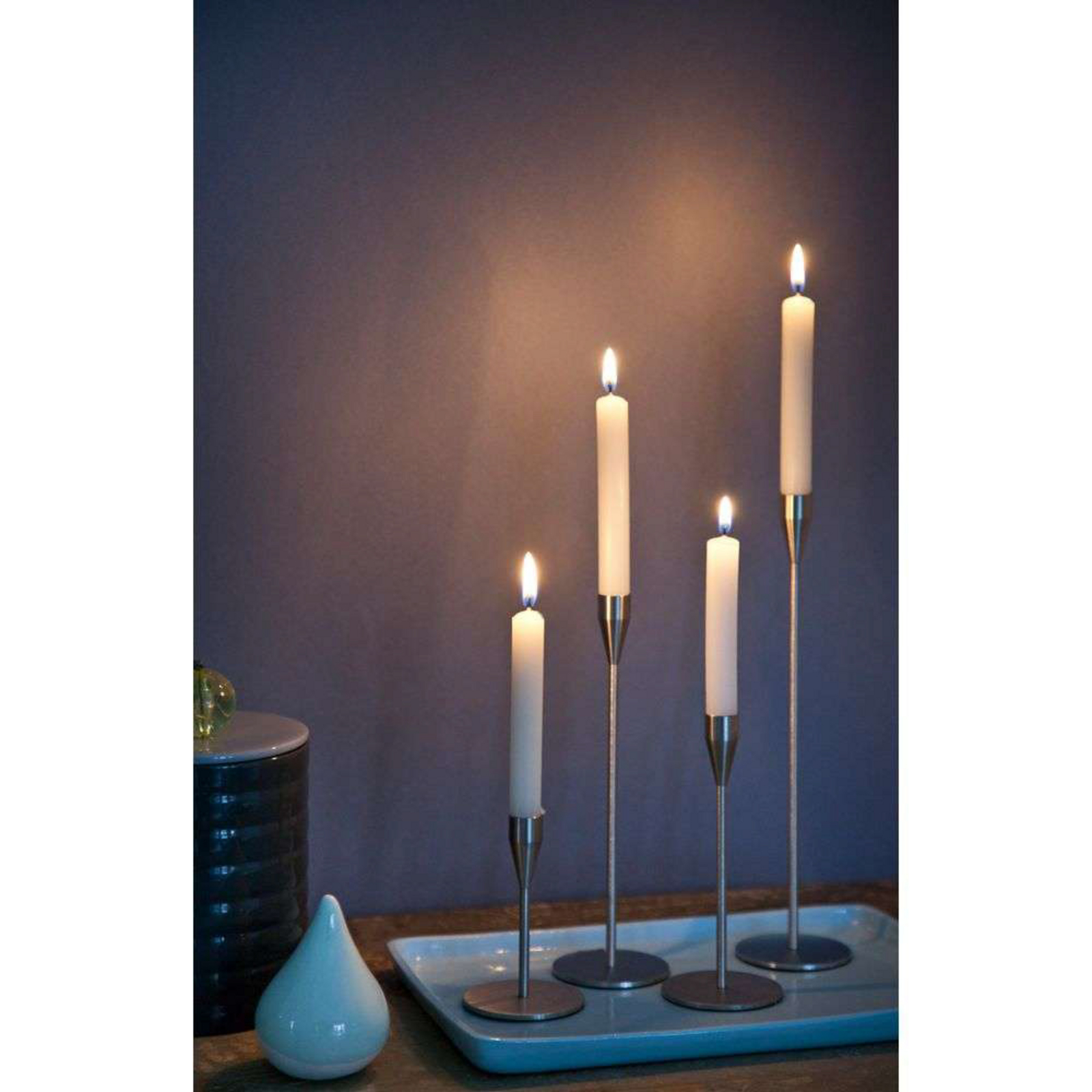 Saturn Candle Holder H36 Stainless Steel - Piet Hein