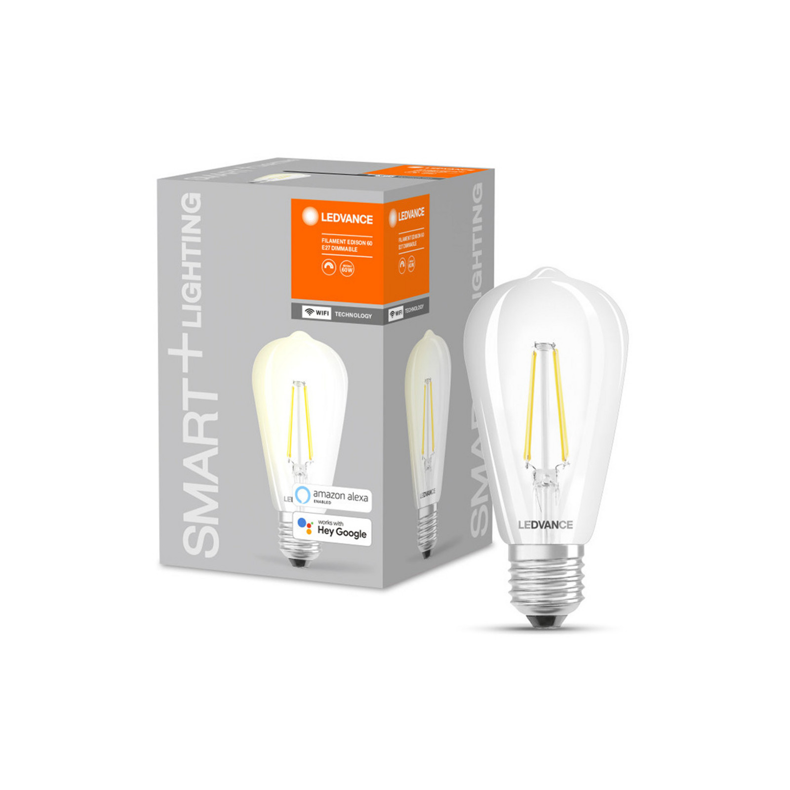 LEDVANCE SMART+ WiFi filament E27 55W 827 Edison