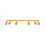 Deckenstrahler Karbon, goldfarben, Länge 117 cm, Alu, 6-flg.