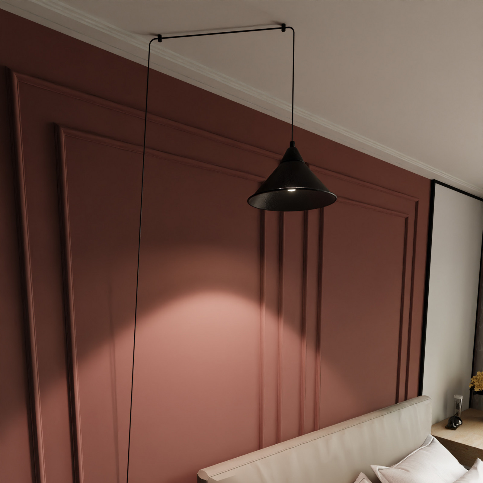 EMIBIG LIGHTING Ramo lampă suspendată o sursă negru - Camera de zi / sufragerie - modern - Metal