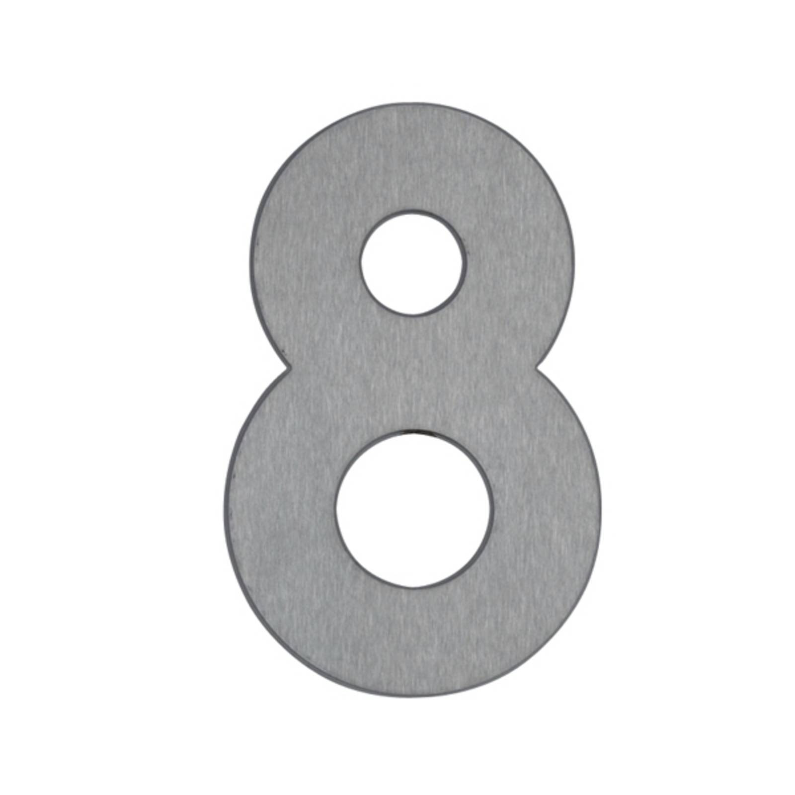 „8” házszám - rozsdamentes acél