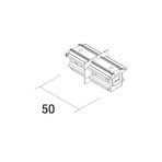 Ivela SQUARE 48 V longitudinal connector, white, current isolator