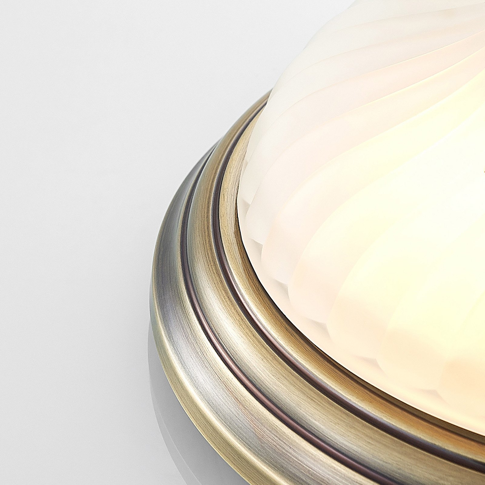 Pakka Plafonnier Opal/Antique Brass - Lindby