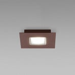 Fabbian Quarter, brun LED-loftlampe 2 lyskilder