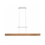 LED piekaramā lampa Atacama, ozols/nikelis, koks, garums 116 cm