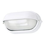 400180 outdoor wall light, oval, white