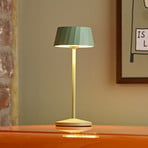 LED újratölthető asztali világítás Facetta, zöld, magasság 22 cm, fém, CCT