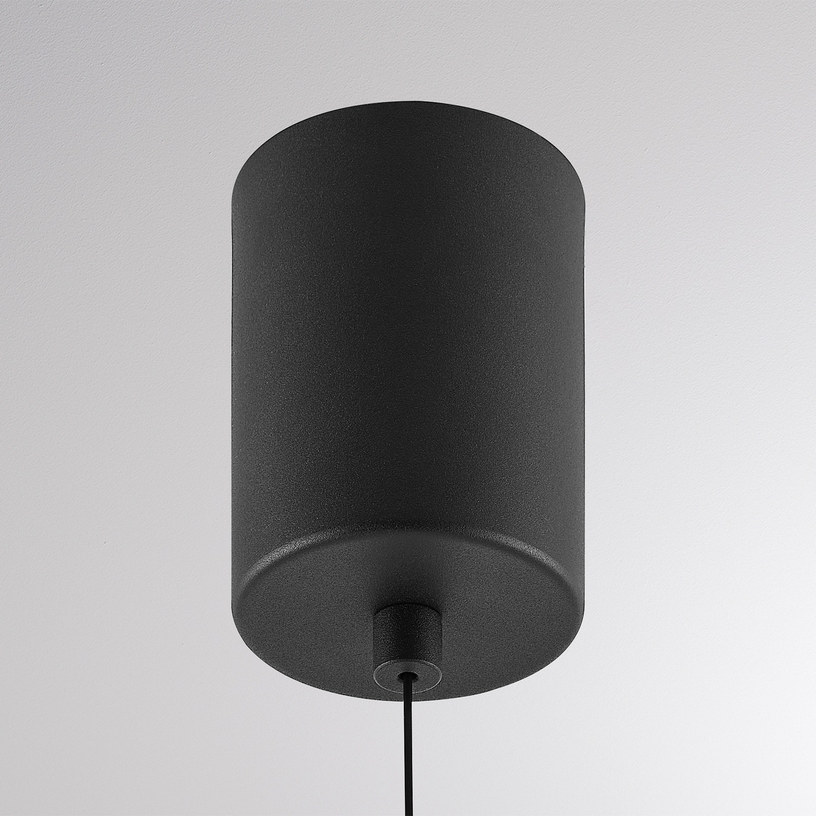 Lampă suspendată LED ARE, negru, alabastru, Ø 8 cm, CCT, DALI
