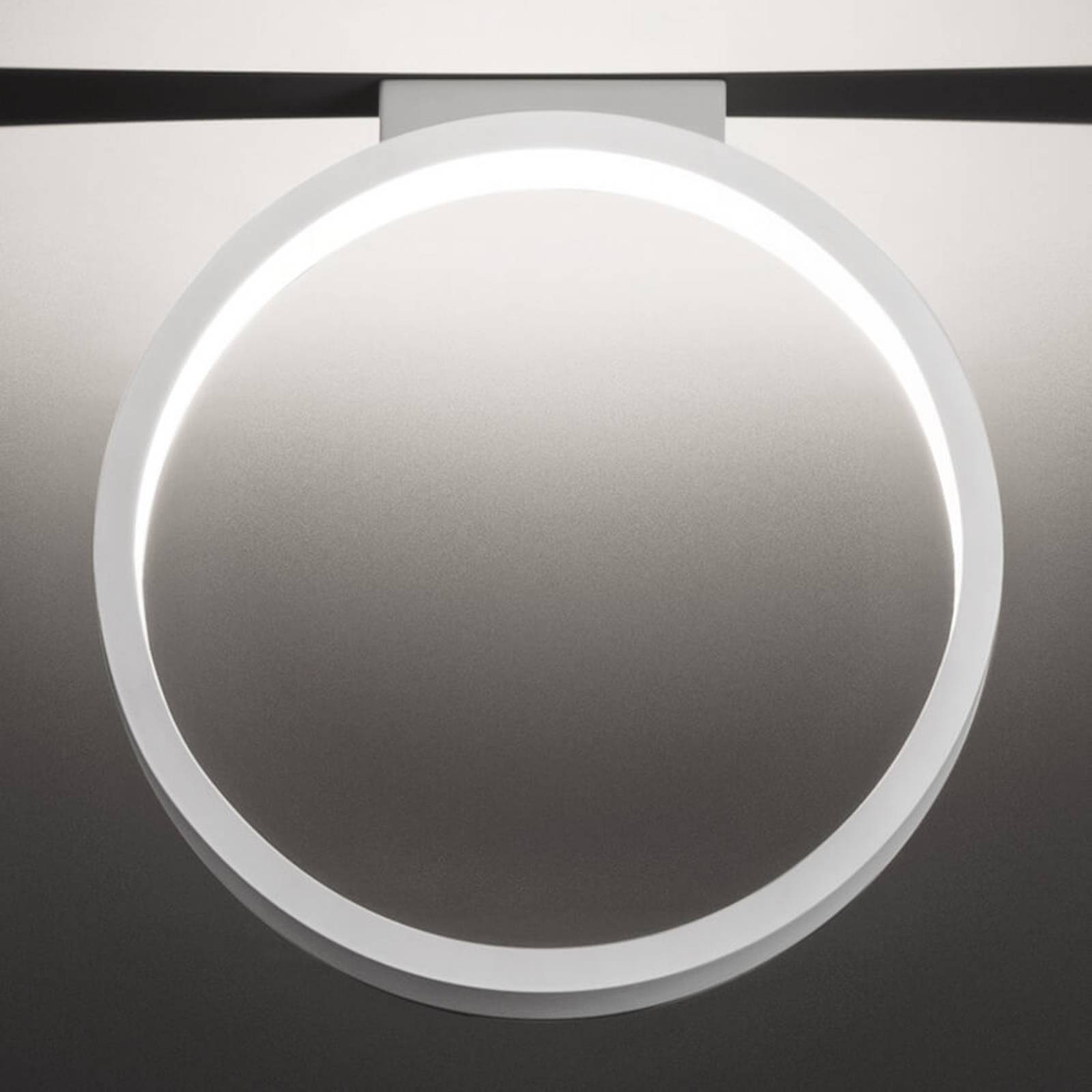 Cini & Nils Ring-shaped designer ceiling light Assolo, 43 cm, for Living / Dining Room, aluminium, 27 W, energy efficiency: A+, W: 4.5 cm, H: 45 cm